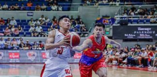 Nard John Pinto (left) has been voted by fans to be part of the 2024 PBA All-Star Game slated to take place on March 24 at the University of St. La Salle Gym in Bacolod City. PBA PHOTO