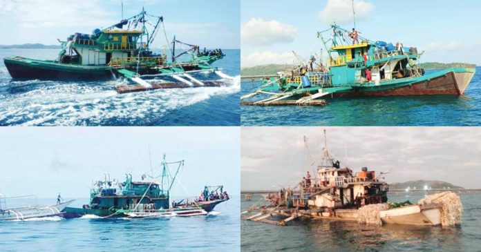 Four fishing boats engaging in illegal fishing off the coast of Carles, Iloilo were apprehended by the Provincial Bantay Dagat Task Force on Tuesday, March 19. RAUL BANIAS