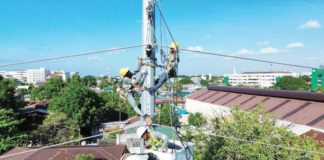 “Line warriors” of MORE Electric and Power Corporation (MORE Power) always strive to complete their work to immediately restore power in affected feeders. MORE POWER PHOTO
