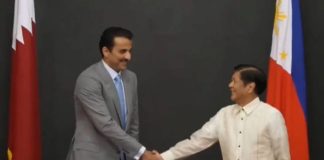 President Ferdinand Marcos Jr. welcomes to Malacañang the Emir of Qatar, Sheikh Tamim Bin Hamad Al Thani who is on a two-day state visit. The last state visit by the Qatari Emir to the Philippines was in 2012 by Hamad bin Khalifa Al Thani, the current leader’s father. PCO