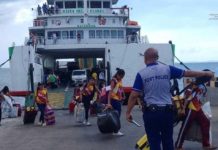 Aklan delegates for the 2024 Western Visayas Regional Athletic Association Meet arrive at the Banago port in Bacolod City on Sunday, April 27. PPA PMO-NEGROS OCCIDENTAL/FACEBOOK PHOTO
