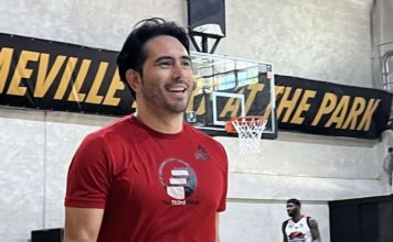 Gerald Anderson practices with the Philippine team at Gameville in Mandaluyong City on Friday, April 12. MJ FELIPE/ABS-CBN NEWS PHOTO