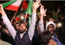 Israel: We’ll respond to Iran attack ‘when time is right’ Iranian demonstrators in Tehran react after the Iranian attack on Israel. REUTERS