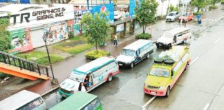 Photo shows traditional jeepneys in Iloilo City