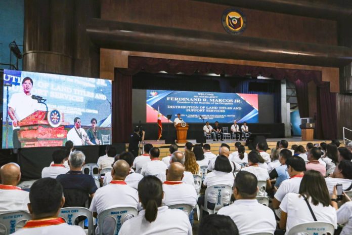 land titles Nearly 3,000 agrarian reform beneficiaries received Certificates of Land Ownership Award during the visit of President Ferdinand R. Marcos Jr. to Negros Occidental on Monday. PRESIDENTIAL COMMUNICATIONS OFFICE PHOTO