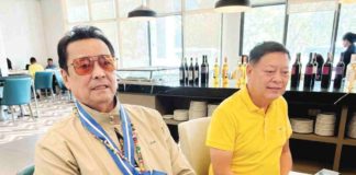 Senator Lito Lapid (left) visits Negros Occidental on Sunday, April 7. With him in photo is Negros Occidental 5th District’s Cong. Emilio Bernardino Yulo (right).
