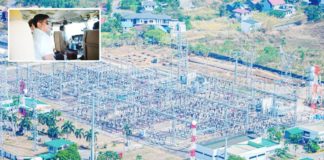 President Ferdinand Marcos Jr. conducts an aerial inspection of the Cebu-Negros-Panay (CNP) transmission line towers along the Bacolod-Gahit Transmission Line at Bacolod Station on Monday, April 8. PRESIDENTIAL COMMUNICATIONS OFFICE PHOTOS