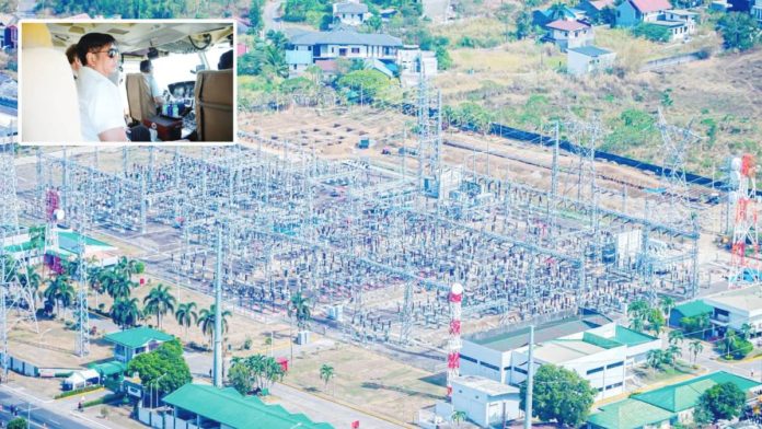 marcos President Ferdinand Marcos Jr. conducts an aerial inspection of the Cebu-Negros-Panay (CNP) transmission line towers along the Bacolod-Gahit Transmission Line at Bacolod Station on Monday, April 8. PRESIDENTIAL COMMUNICATIONS OFFICE PHOTOS