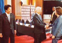 PH eyes joining US, Japan critical mineral deal Trade Secretary Alfredo Pascual (center) proposes to his US and Japanese counterparts during the trilateral meeting in Washington DC, USA on April 11, 2024 to include the Philippines in the US-Japan critical minerals agreements. Also in the photo are Japanese Minister of Economy, Trade, and Industry Saito Ken (left) and US Department of Commerce Secretary Gina Raimondo (right). FRED PASCUAL/FACEBOOK PHOTO