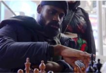 Nigerian breaks chess marathon world record In this screen grab taken from video, Tunde Onakoya, a Nigerian chess champion and child education advocate, play a chess game in Times Square, New York. AP