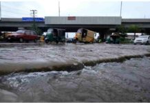 Pakistan lightning and unusually heavy rain kill dozens People make their way during heavy rain in Peshawar, Pakistan. With more rain expected in the coming days, Pakistani authorities have also warned of landslides and flash floods. EPA