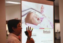 The Department of Health (DOH) is calling on local governments to conduct “catch-up vaccination” drives especially for children to help prevent the spread of pertussis, a subject of a DOH information drive shown here in San Juan City, Metro Manila. LYN RILLON