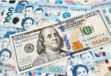 UOB: Peso may weaken to 66 as dollar strength weighs The Philippine peso closed at 57 against the US dollar – a critical ceiling for the Bangko Sentral ng Pilipinas. PHOTO COURTESY OF ABS-CBN NEWS