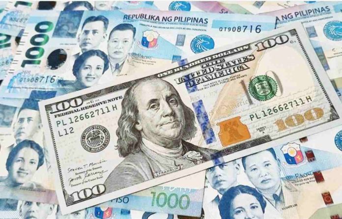 The Philippine peso closed at 57 against the US dollar – a critical ceiling for the Bangko Sentral ng Pilipinas. PHOTO COURTESY OF ABS-CBN NEWS