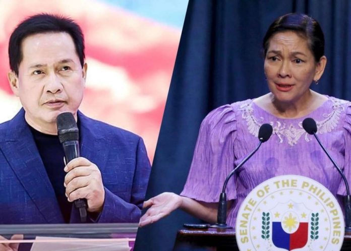 Several members of Pastor Apollo Quiboloy’s (left) Kingdom of Jesus Christ had posted threatening messages on social media, warning that they were ready to lay down their lives to protect their leader, according to Sen. Risa Hontiveros (right).