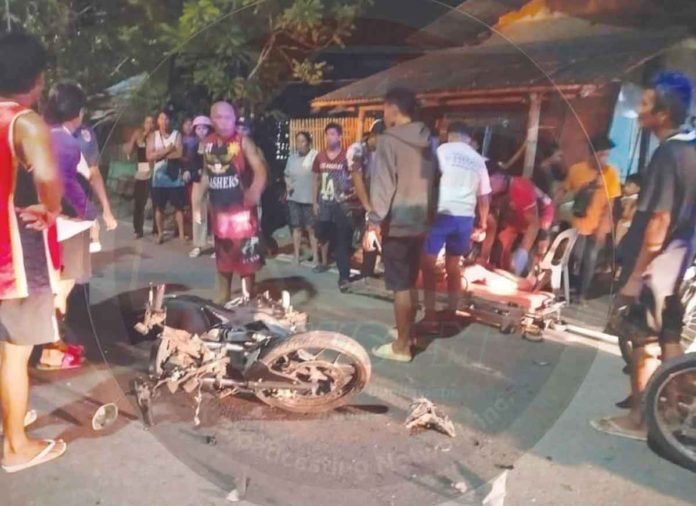 road-mishap Three motorcycles figured in an accident y in Barangay Catungan I, Sibalom, Antique on Wednesday night, April 24. Five individuals were injured. K5 NEWS FM SAN JOSE 95.7 PHOTO