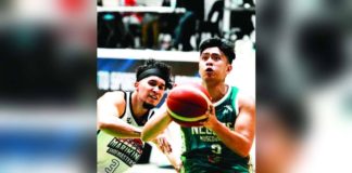 Negros Muscovados’ Hubert Cani attempts for a basket after evading the defense of Marikina Shoemasters’ Joe Gomez de Liano. PHOTO COURTESY OF ARMANDO ANTONIO PAOLO A GONZALES III