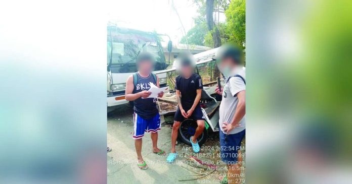 suspect_superimposed Facing statutory rape charges, suspect “FJ” was arrested in Barangay Tanza Baybay, Iloilo City on Sunday afternoon, April 21. PRO-6 PHOTO