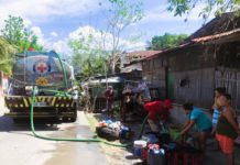 The Bacolod City Disaster Risk Reduction and Management Office and the Philippine Red Cross-Bacolod facilitated the distribution of 16,000 liters of water to residents of Purok Himaya, Barangay Mansilingan on Tuesday, April 16. DRRMO BACOLOD CITY/FACEBOOK PHOTO
