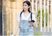 File photo showing imprisoned Saudi women’s rights activist Manahel al-Otaibi walking in Riyadh, Saudi Arabia. Al-Otaibi said in 2019 she felt free to wear what she liked because of the Saudi crown prince’s declarations. AFP