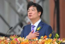 ‘Stop threatening Taiwan’, new president tells China Taiwan’s President Lai Ching-te delivers his inaugural speech after being sworn into office during the inauguration ceremony at the Presidential Office Building in Taipei on May 20, 2024. GETTY IMAGES