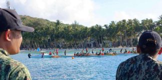 Officers of the Aklan Maritime Police Station conduct seaborne patrol operation and maritime security assistance during the recent week-long celebration of "Love Boracay 2024" in the seawaters of Boracay Island in Malay, Aklan. AKLAN MARITIME POLICE STATION PHOTO
