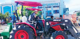 To further boost local agricultural production, the province of Capiz receives 19 four-wheel drive tractors from the Department of Agriculture-Philippine Center for Postharvest Development and Mechanization. PHOTO COURTESY OF MERLINDA HURTADA BAGNATE