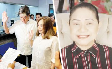 Kiko Pangilinan and Sharon Cuneta (left photo) file a cyber libel complaint against Cristy Fermin (right photo) on May 10. NELSON CANLAS PHOTO, SCREENGRAB/YOUTUBE/SHOWBIZ NOW NA