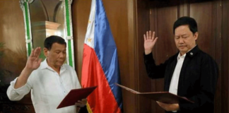 On April 5, 2018 President Rodrigo Duterte administered the oath of Justice Secretary Menardo Guevarra at Malacañang. Last week, Guevarra told the House of Representatives’ Committee on Human Rights, “Palagay ko po wala naman tayong disagreement na meron po talagang mga insidente ng human rights violations, hindi lamang po doon sa drug war.” PRESIDENTIAL PHOTO