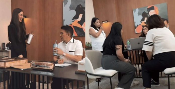 heart_meeting_resized Heart Evangelista is with Senate President Chiz Escudero and her staff at the Senate Spouses Foundation of the Philippines. INSTAGRAM/@IAMHEARTE PHOTO