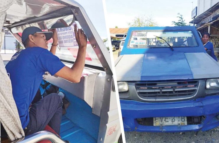 Personnel of the Iloilo City Traffic Management Unit started installing stickers on consolidated jeepneys to identify them during the enforcement of the city’s enhanced Local Public Transport Route Plan. ILOILO CITY TRAFFIC MANAGEMENT UNIT PHOTOS