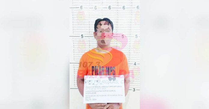 most wanted1_superimposed Pilar police arrested alias “Ralan” for qualified rape and sexual assault cases in Barangay Vizcaya, President Roxas, Capiz on Wednesday, May 1. PHOTOS COURTESY OF 107.3 BRIGADA ROXAS CAPIZ FB PAGE