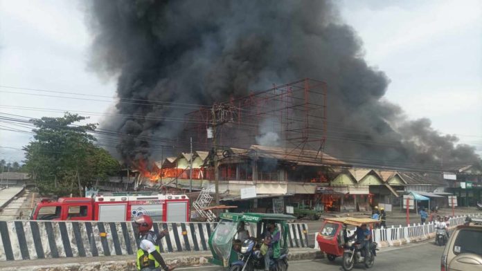 numancia_fire_resized Two shops were destroyed and three others were partially damaged when a fire broke out at a multi-business center in Barangay Bulwang, Numancia, Aklan on Wednesday morning, May 29. RADYO TODO AKLAN 88.5 FM PHOTO