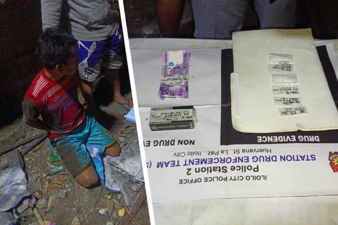 pa-son Drug suspect Noe “Manok” Bayoneta (left photo) and his two sons were caught in a buy-bust operation on Monday, May 20. Police confiscatedP578,000 worth of suspected shabu. ERICK CAÑIZARES PHOTOS