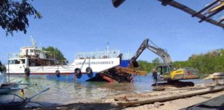 TVI Resource Development Philippines Inc. pulls out its equipment for exploration activity in Barangay Taloto-an, Concepcion, Iloilo. PAN DE AZUCAR-EYESHOT/FACEBOOK PHOTO