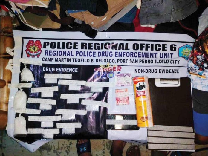 A total of 320 grams of suspected shabu valued at approximately P2,176,000 were confiscated from two high-value drug suspects in Barangay Jibao-an Sur, Pavia, Iloilo on May 15. RPDEU PHOTO