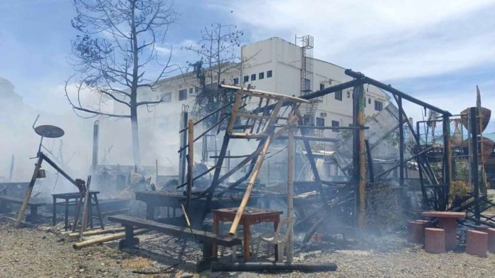 restobar_fire_resized A fire totally gutted a restobar on Lorenzo Drive, Kalibo, Aklan on Sunday morning, May 5. K5 NEWS FM KALIBO/FACEBOOK PHOTO
