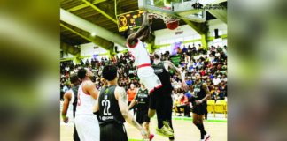 Pola Pilipinas RPG’s Joseph Obasa scores on a two-handed dunk. PHOTO COURTESY OF THE ASIAN TOURNAMENT