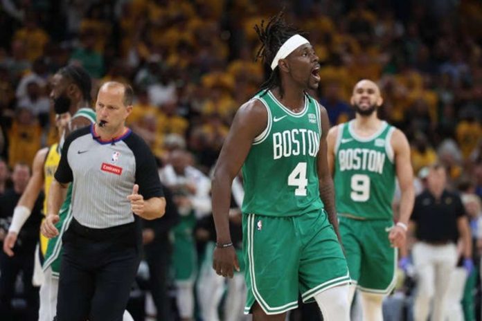 sports_NBA_resized Boston Celtics’ Jrue Holiday reacts after completing a steal against Indiana Pacers late in Game 3. PHOTO COURTESY OF USA TODAY SPORTS