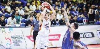 Meralco Bolts’ Allein Maliksi attempts an outside shot. PBA PHOTO