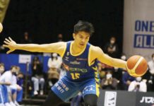 Kiefer Ravena finished with 13 points, including three outside conversions, as the Lakes swept their best-of-three semifinal series, 2-0, in Game 2 of the semifinals of the Japan B.League Division 2. PHOTO COURTESY OF SHIGA LAKES