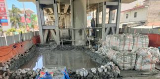 Phase 1 repairs of the defective Ungka flyover in Barangay Ungka II, Pavia, Iloilo are ongoing. AJ PALCULLO/PN