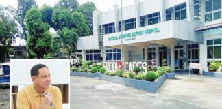 Iloilo district hospitals, including the Ramon D. Duremdes District Hospital (in this photo) in Barangay Ilaya 1st, Dumangas town, need dialysis centers, according to Gov. Arthur Defensor Jr. (inset). He said these dialysis centers will help decongest patients from the province who otherwise travel to tertiary hospitals in Iloilo City for dialysis. BALITA HALIN SA KAPITOLYO PHOTO