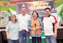 Antique Cong. AA Legarda is flanked by (from left) SP Mayee Plameras, former Gov. Sally Perez and Ray Roquero after endorsing Roquero as his bet for governor of the province.