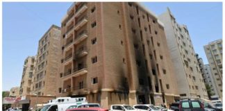 This is the residential building in the Mangaf district of Kuwait that fire hit and killed 50 people, three of whom are overseas Filipino workers. REUTERS