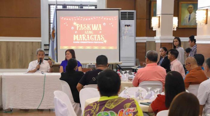 Capiz’s Gov. Fredenil Castro (leftmost) leads the initial meeting for the province’s Christmas festival dubbed “Paskwa sang Maragtas” in December 2024. CAPIZ PROV’L GOV’T COMMUNICATIONS GROUP/FACEBOOK PHOTO