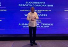 PAGCOR Chairman and CEO Alejandro H. Tengco receives the “Executive of the Year” award during the Global Gaming Awards Asia-Pacific 2024 at the Conrad Hotel in Pasay City on Tuesday, June 4.