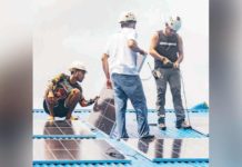 DOE allows renewable energy developers to conduct study prior service of contract Members of environmental groups help residents of Barangay Coring, Basilisa, Dinagat Islands install solar panels in their barangay gymnasium. JILSON TIU/GREENPEACE FILE PHOTO