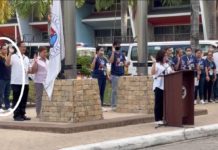 Capitol sets example, sings and recites ‘Bagong Pilipinas’ hymn and pledge Together with Iloilo provincial government employees, Gov. Arthur Defensor Jr. recites the Bagong Pilipinas pledge during Monday’s flag-raising ceremony at the capitol grounds. SCREENSHOT PHOTOS FROM VIDEO OF BALITA HALIN SA KAPITOLYO