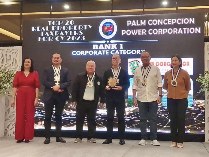 ime_top_taxpayers_resized Palm Concepcion Power Corp. is Iloilo Province’s top real property taxpayer (corporate category) in 2023. The provincial government honored it with a citation during an awards ceremony on June 26, 2024.